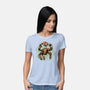 Fist My Bump Time-Womens-Basic-Tee-glitchygorilla