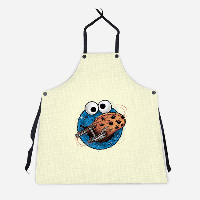 Where No Cookie Has Gone Before-Unisex-Kitchen-Apron-glitchygorilla