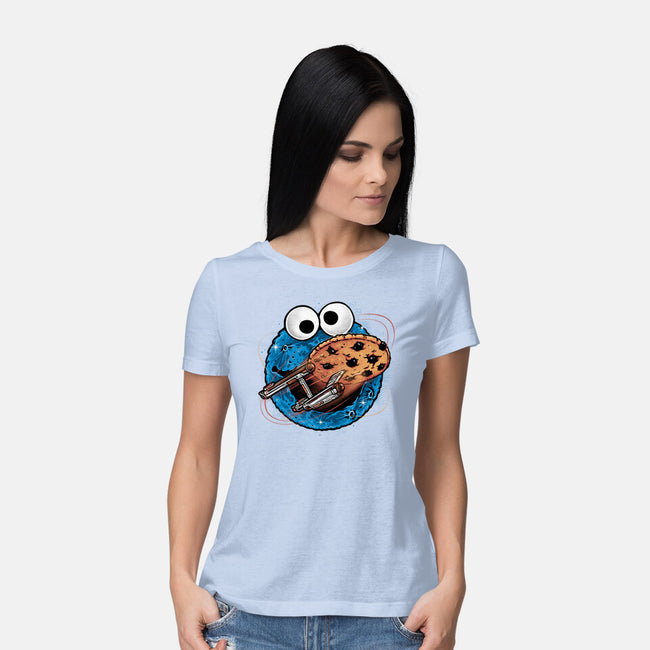 Where No Cookie Has Gone Before-Womens-Basic-Tee-glitchygorilla
