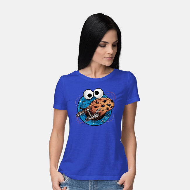 Where No Cookie Has Gone Before-Womens-Basic-Tee-glitchygorilla