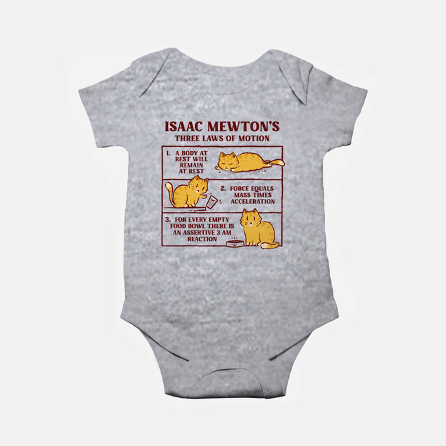 Isaac Mewton's Laws Of Motion-Baby-Basic-Onesie-kg07