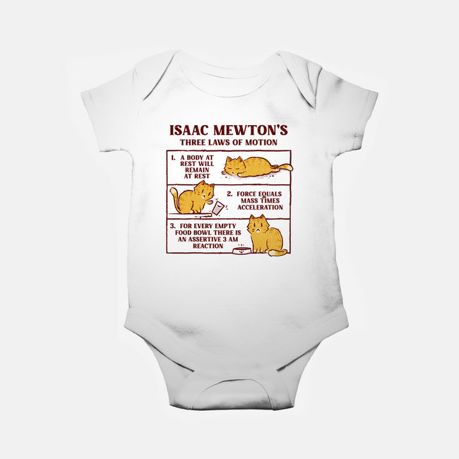 Isaac Mewton's Laws Of Motion-Baby-Basic-Onesie-kg07