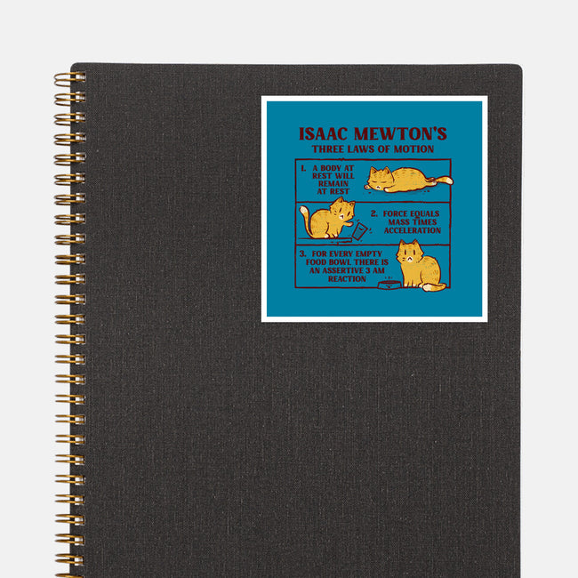 Isaac Mewton's Laws Of Motion-None-Glossy-Sticker-kg07