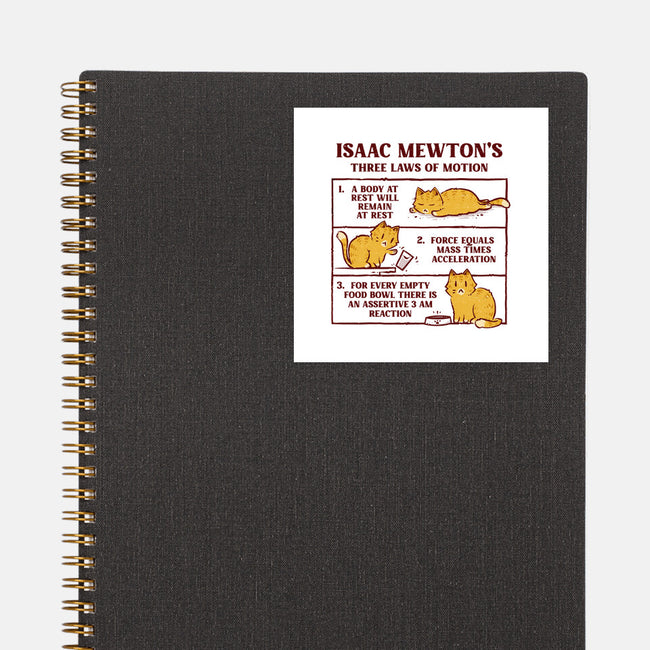 Isaac Mewton's Laws Of Motion-None-Glossy-Sticker-kg07
