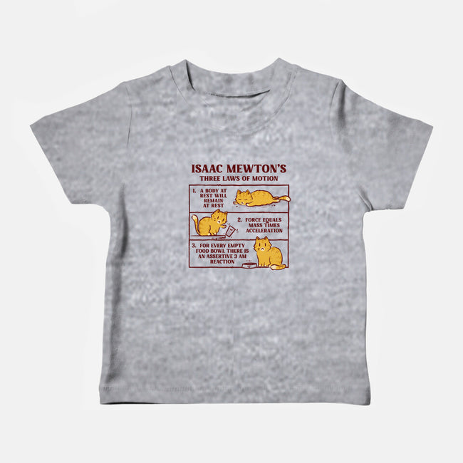 Isaac Mewton's Laws Of Motion-Baby-Basic-Tee-kg07