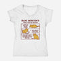 Isaac Mewton's Laws Of Motion-Womens-V-Neck-Tee-kg07