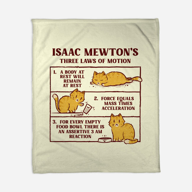 Isaac Mewton's Laws Of Motion-None-Fleece-Blanket-kg07