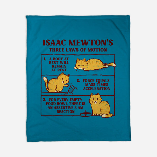 Isaac Mewton's Laws Of Motion-None-Fleece-Blanket-kg07
