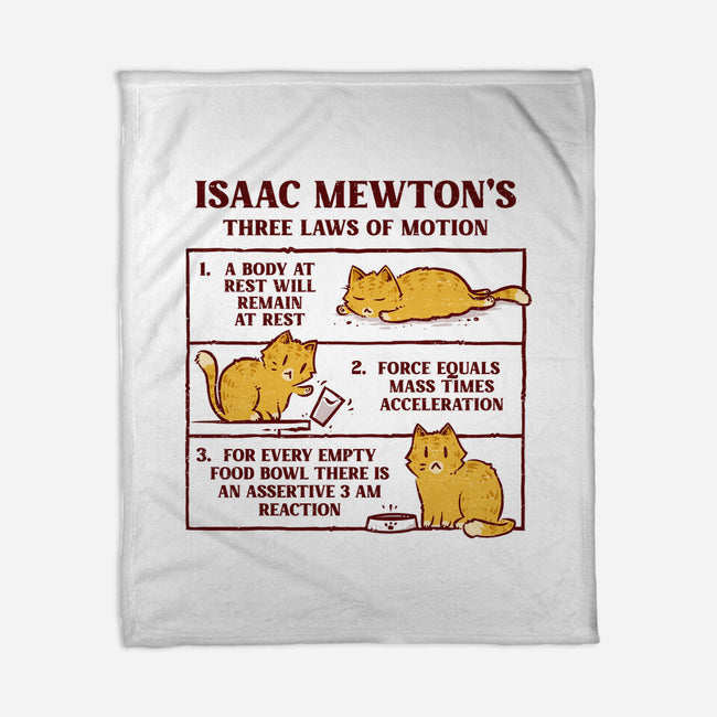 Isaac Mewton's Laws Of Motion-None-Fleece-Blanket-kg07