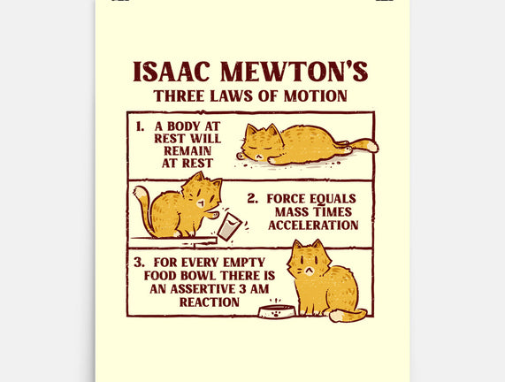 Isaac Mewton's Laws Of Motion