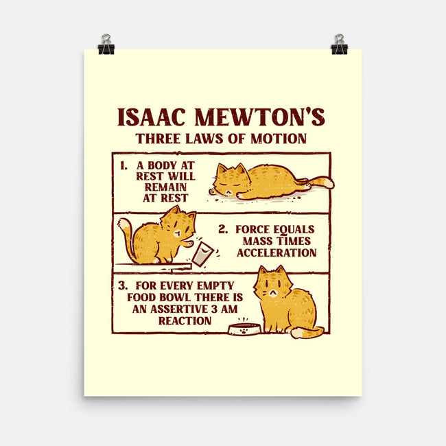 Isaac Mewton's Laws Of Motion-None-Matte-Poster-kg07