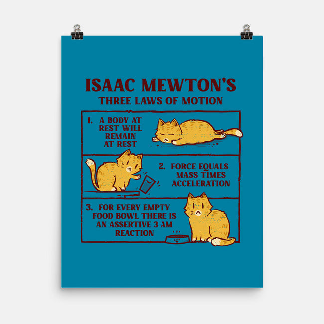 Isaac Mewton's Laws Of Motion-None-Matte-Poster-kg07