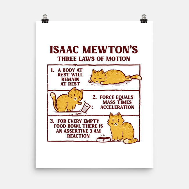 Isaac Mewton's Laws Of Motion-None-Matte-Poster-kg07