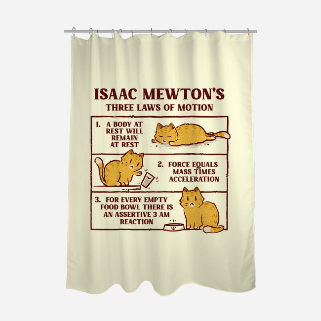 Isaac Mewton's Laws Of Motion-None-Polyester-Shower Curtain-kg07