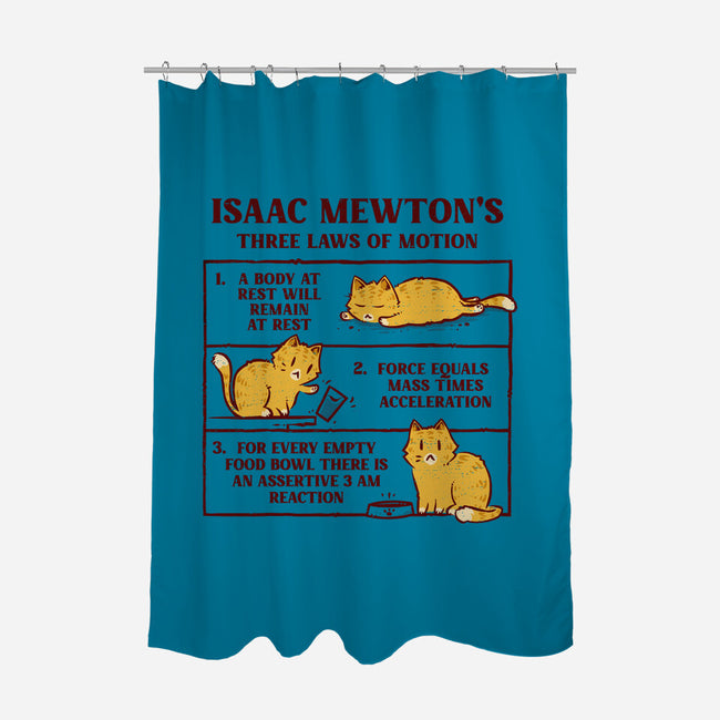 Isaac Mewton's Laws Of Motion-None-Polyester-Shower Curtain-kg07