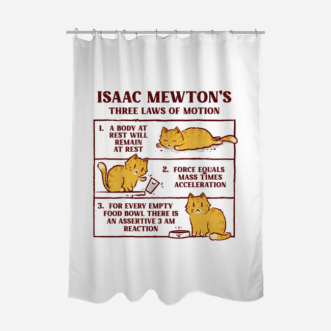 Isaac Mewton's Laws Of Motion-None-Polyester-Shower Curtain-kg07
