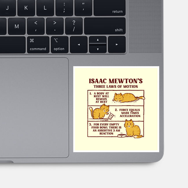 Isaac Mewton's Laws Of Motion-None-Glossy-Sticker-kg07