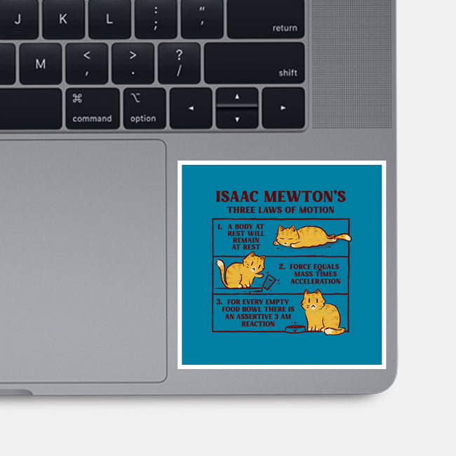 Isaac Mewton's Laws Of Motion-None-Glossy-Sticker-kg07