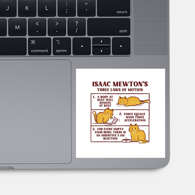 Isaac Mewton's Laws Of Motion-None-Glossy-Sticker-kg07
