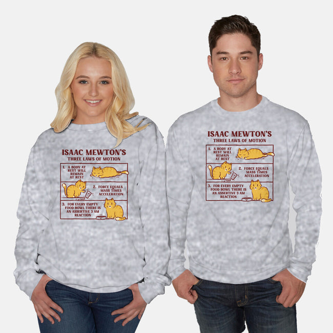 Isaac Mewton's Laws Of Motion-Unisex-Crew Neck-Sweatshirt-kg07