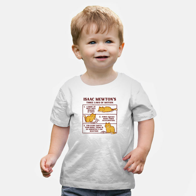 Isaac Mewton's Laws Of Motion-Baby-Basic-Tee-kg07