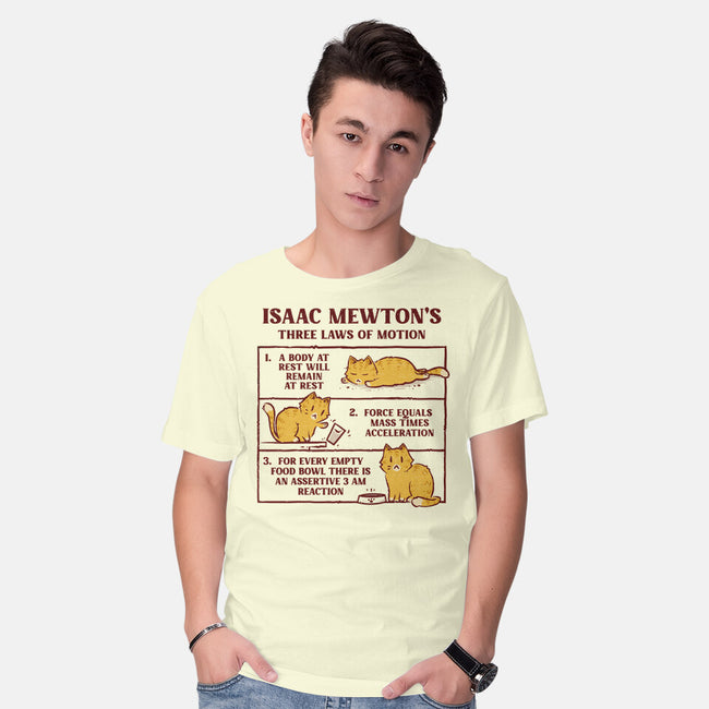 Isaac Mewton's Laws Of Motion-Mens-Basic-Tee-kg07