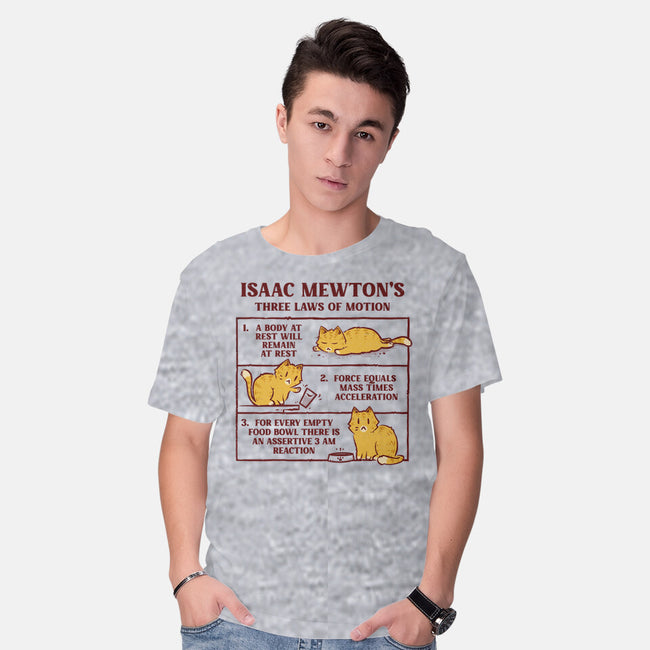 Isaac Mewton's Laws Of Motion-Mens-Basic-Tee-kg07