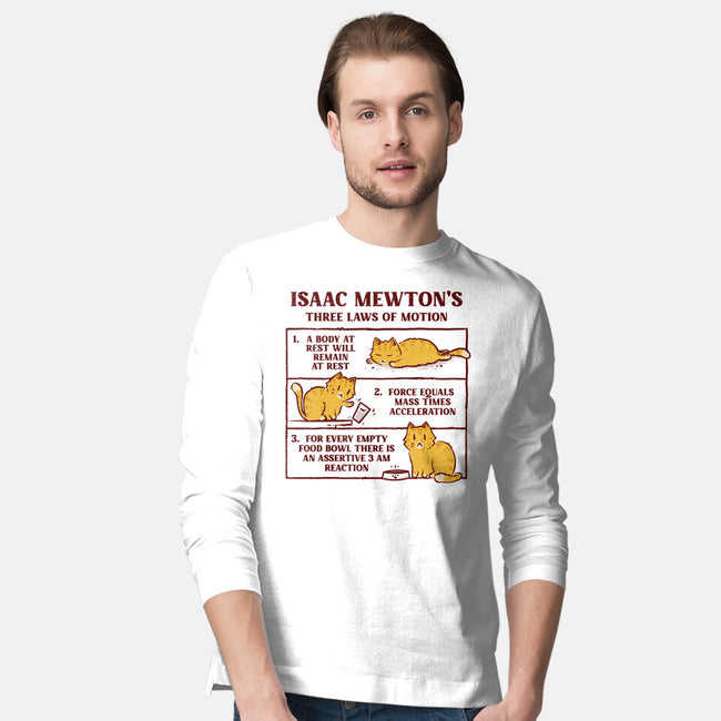 Isaac Mewton's Laws Of Motion-Mens-Long Sleeved-Tee-kg07