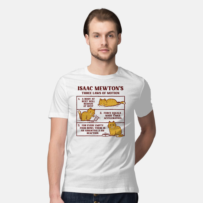 Isaac Mewton's Laws Of Motion-Mens-Premium-Tee-kg07