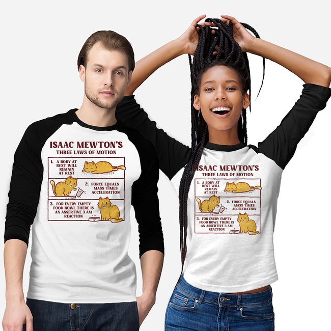 Isaac Mewton's Laws Of Motion-Unisex-Baseball-Tee-kg07