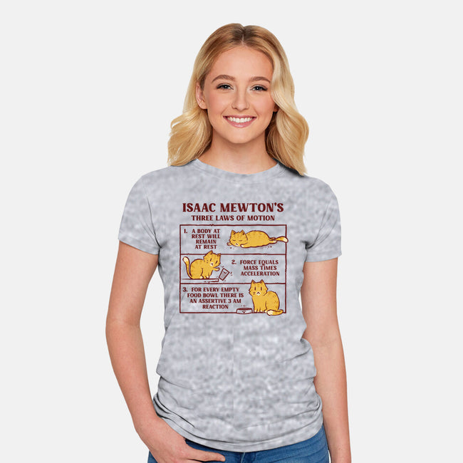 Isaac Mewton's Laws Of Motion-Womens-Fitted-Tee-kg07