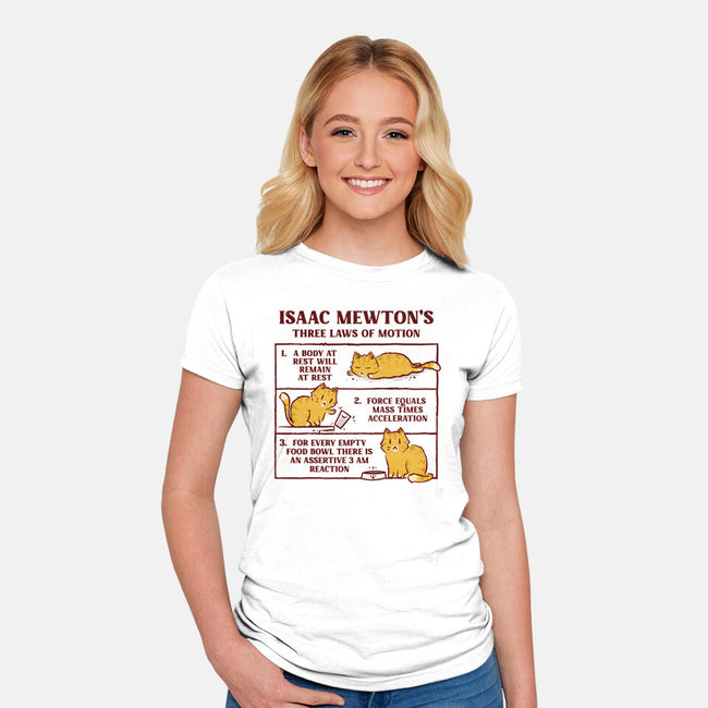 Isaac Mewton's Laws Of Motion-Womens-Fitted-Tee-kg07