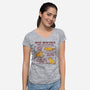 Isaac Mewton's Laws Of Motion-Womens-V-Neck-Tee-kg07