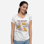 Isaac Mewton's Laws Of Motion-Womens-V-Neck-Tee-kg07