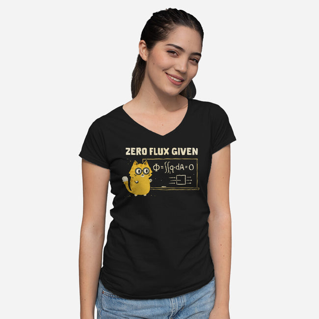 Zero Flux Given-Womens-V-Neck-Tee-kg07
