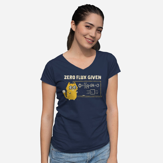 Zero Flux Given-Womens-V-Neck-Tee-kg07