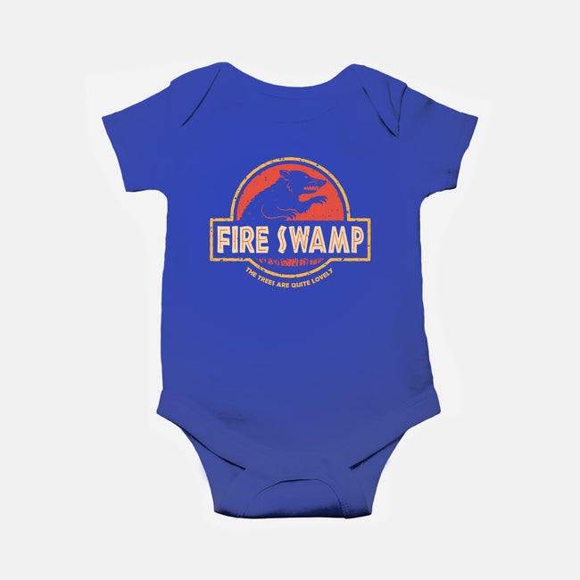 Jurassic Swamp-Baby-Basic-Onesie-retrodivision