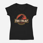 Jurassic Swamp-Womens-V-Neck-Tee-retrodivision