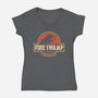 Jurassic Swamp-Womens-V-Neck-Tee-retrodivision
