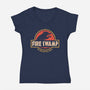 Jurassic Swamp-Womens-V-Neck-Tee-retrodivision