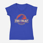Jurassic Swamp-Womens-V-Neck-Tee-retrodivision