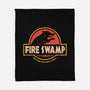 Jurassic Swamp-None-Fleece-Blanket-retrodivision