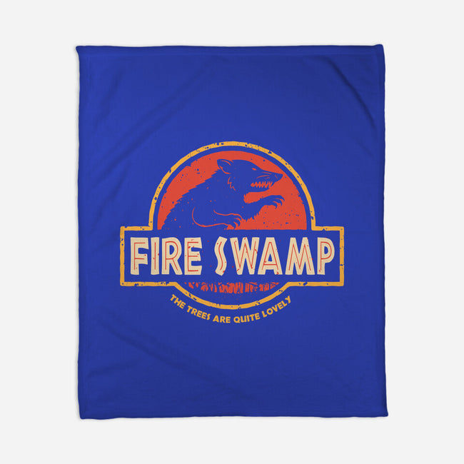 Jurassic Swamp-None-Fleece-Blanket-retrodivision