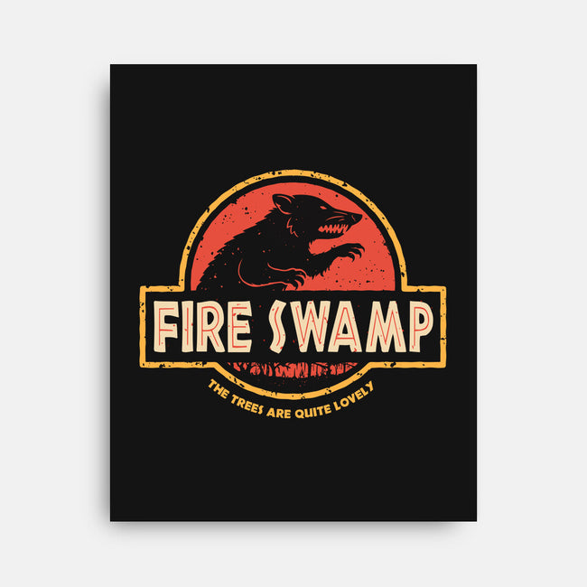 Jurassic Swamp-None-Stretched-Canvas-retrodivision