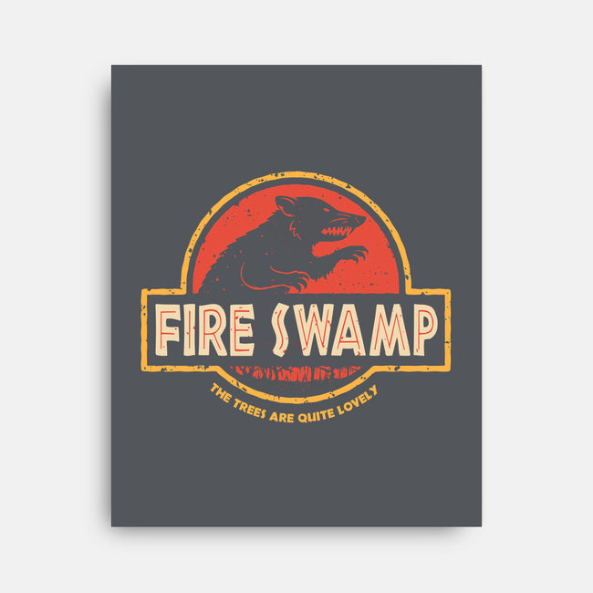 Jurassic Swamp-None-Stretched-Canvas-retrodivision