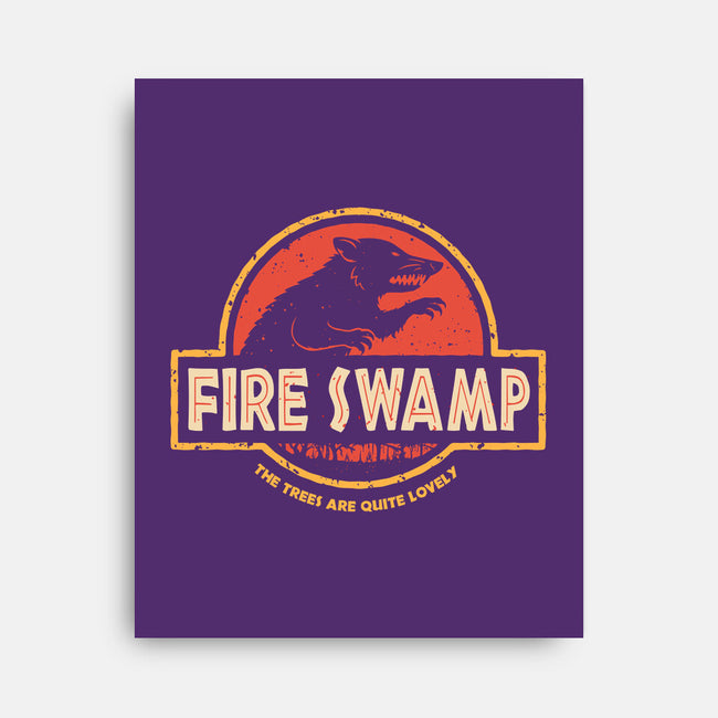 Jurassic Swamp-None-Stretched-Canvas-retrodivision