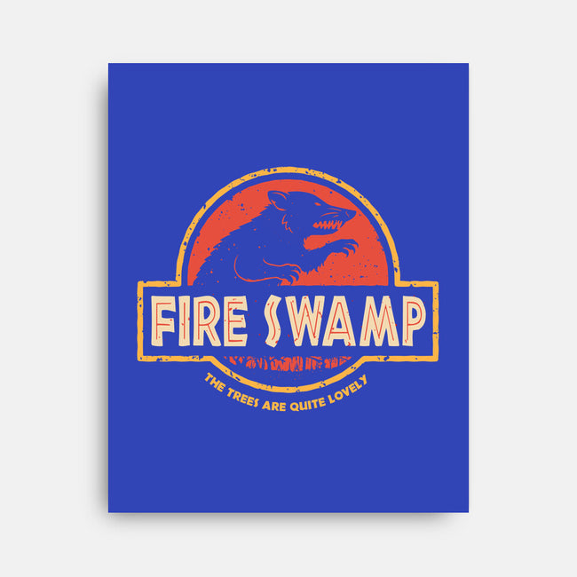 Jurassic Swamp-None-Stretched-Canvas-retrodivision