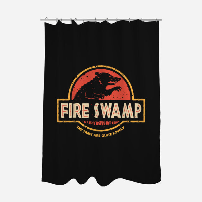 Jurassic Swamp-None-Polyester-Shower Curtain-retrodivision