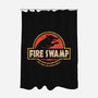 Jurassic Swamp-None-Polyester-Shower Curtain-retrodivision