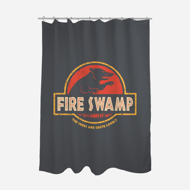 Jurassic Swamp-None-Polyester-Shower Curtain-retrodivision